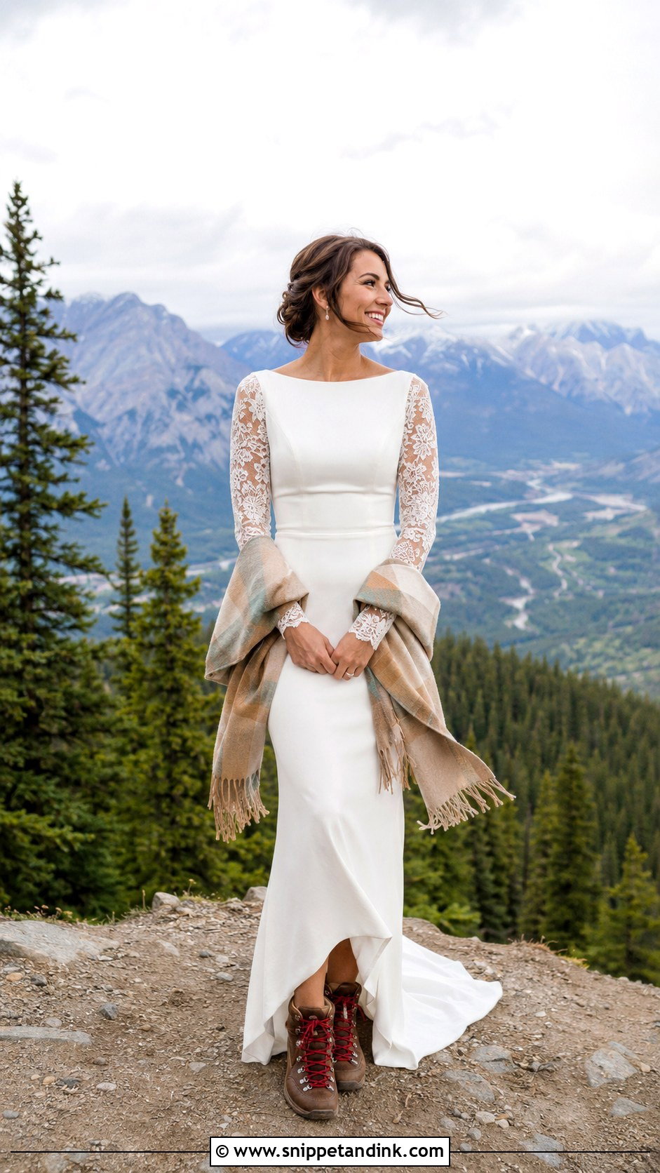 Mountain Elopement Long Sleeve Dress - Snippet and Ink - 25 Mountain Elopement Dress Ideas