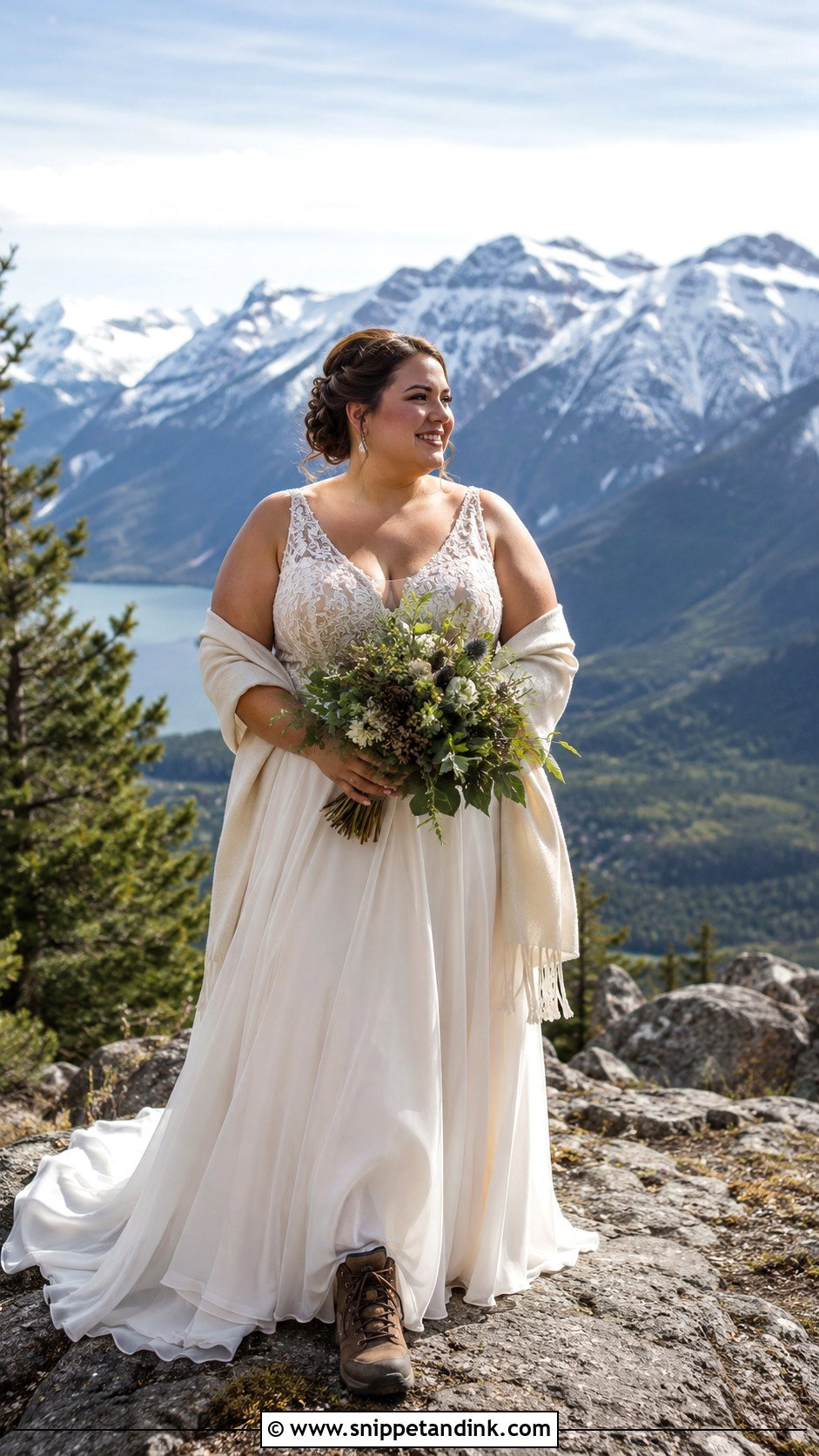 Mountain Elopement Plus Size Dress - Snippet and Ink - 25 Mountain Elopement Dress Ideas