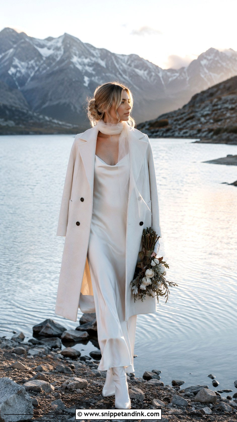 Mountain Elopement Satin Slip Dress - Snippet and Ink - 25 Mountain Elopement Dress Ideas