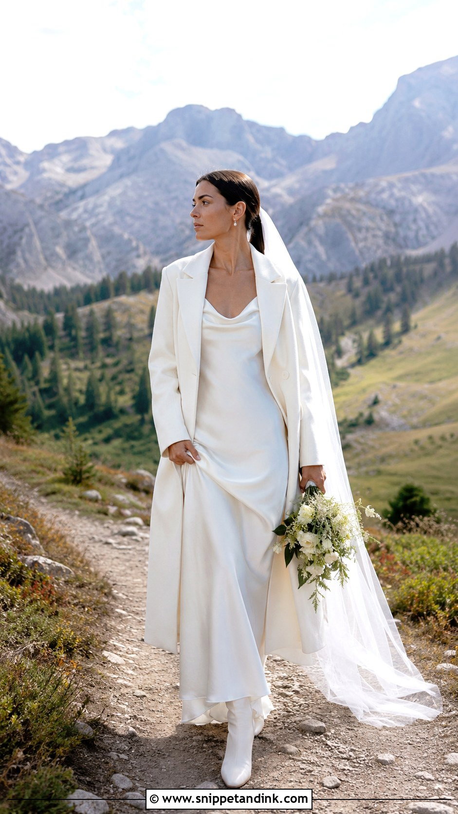 Mountain Elopement Simple Dress - Snippet and Ink - 25 Mountain Elopement Dress Ideas