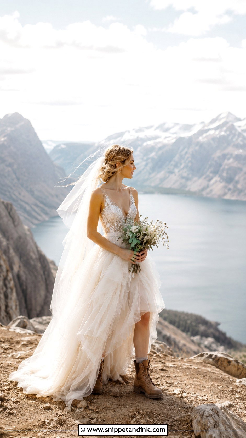 Mountain Elopement Tulle Dress - Snippet and Ink - 25 Mountain Elopement Dress Ideas