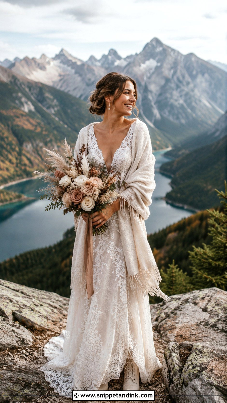 Mountain Elopement Wedding Dress - Snippet and Ink - 30 Elopement Wedding Dresses