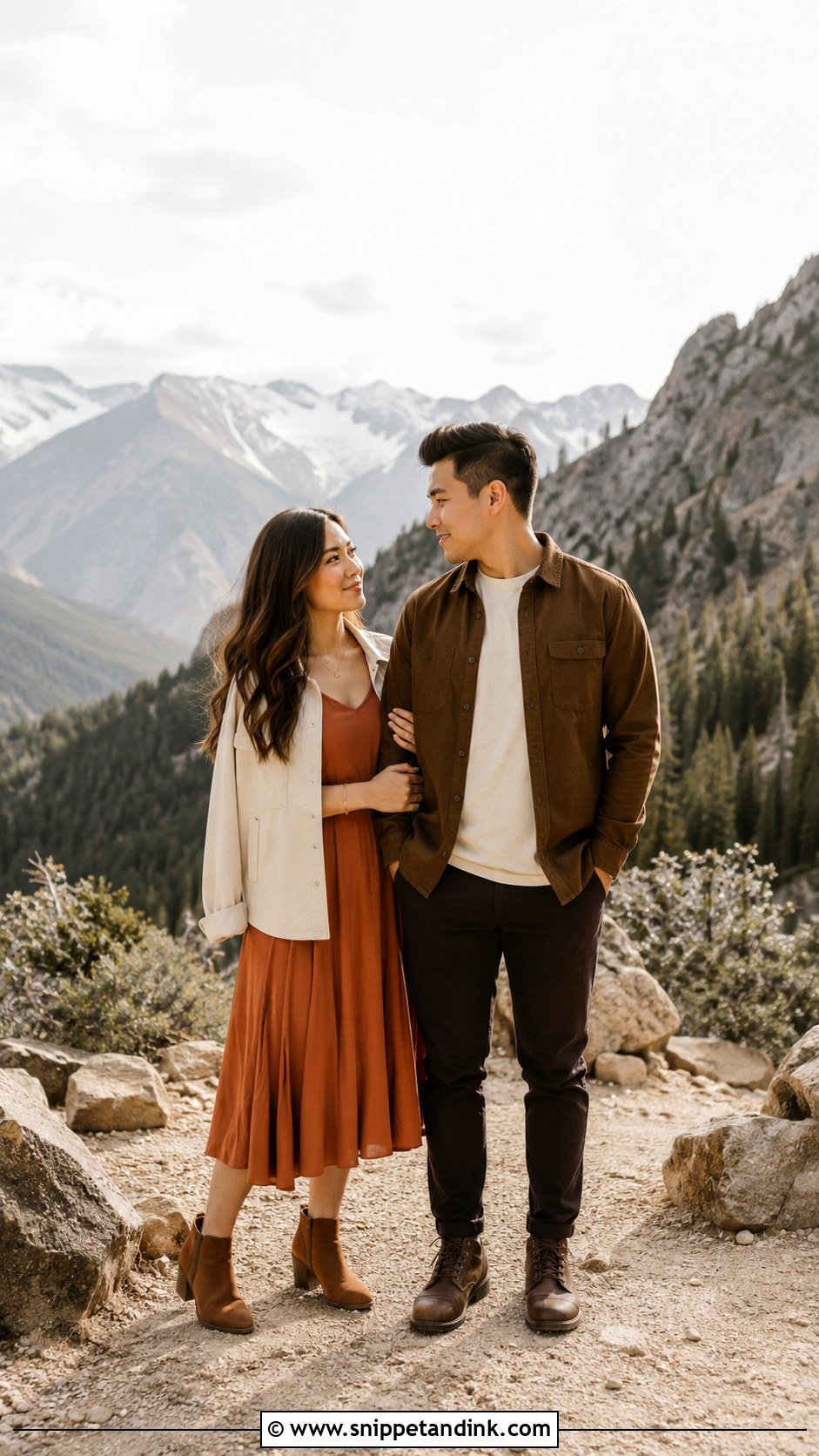 Mountain Prenup Earth Tone Outfit - Snippet and Ink - 25 Prenup Outfit Ideas Philippines