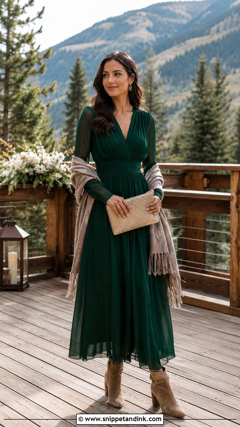 Mountain Wedding Long Sleeve Dress - Snippet and Ink - 30 Outdoor Wedding Dress Ideas