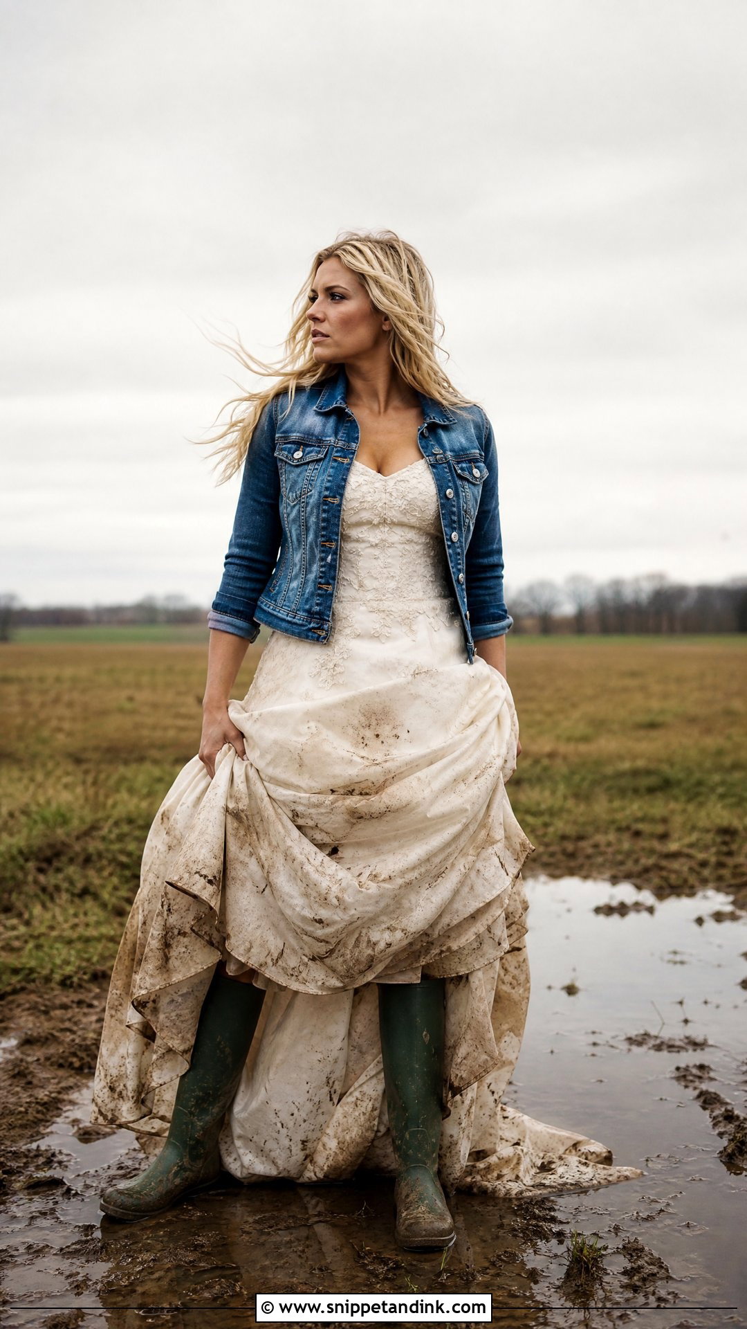 Muddy Field Trash the Dress Divorce Photo Shoot - Snippet and Ink - 20 Trash the Dress Photo Shoot Divorce Ideas