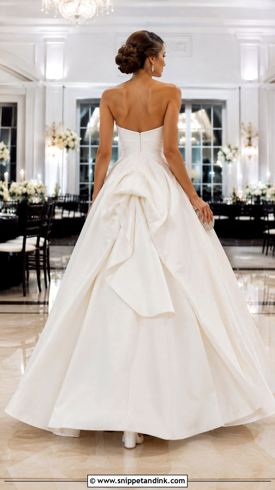 Multi Point American Bustle With Ball Gown - Snippet and Ink - 20 Bustle Types Ideas