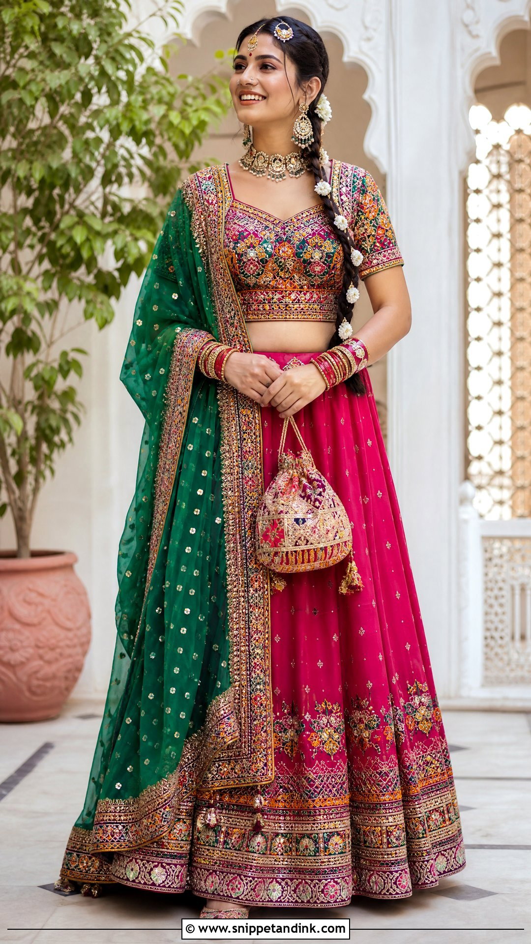 Multicolor Bridal Choli With Regional Embroidery - Snippet and Ink - 20 Indian Bridal Bride Choli Ideas