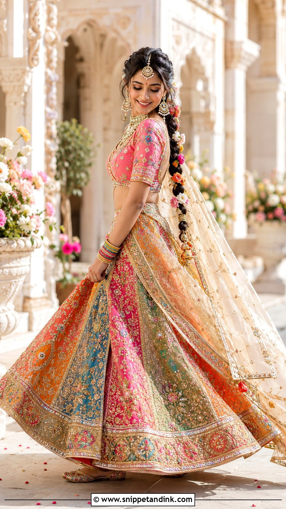 Multicolor Bridal Lehenga - Snippet and Ink - 20 Desi Bridal Dresses