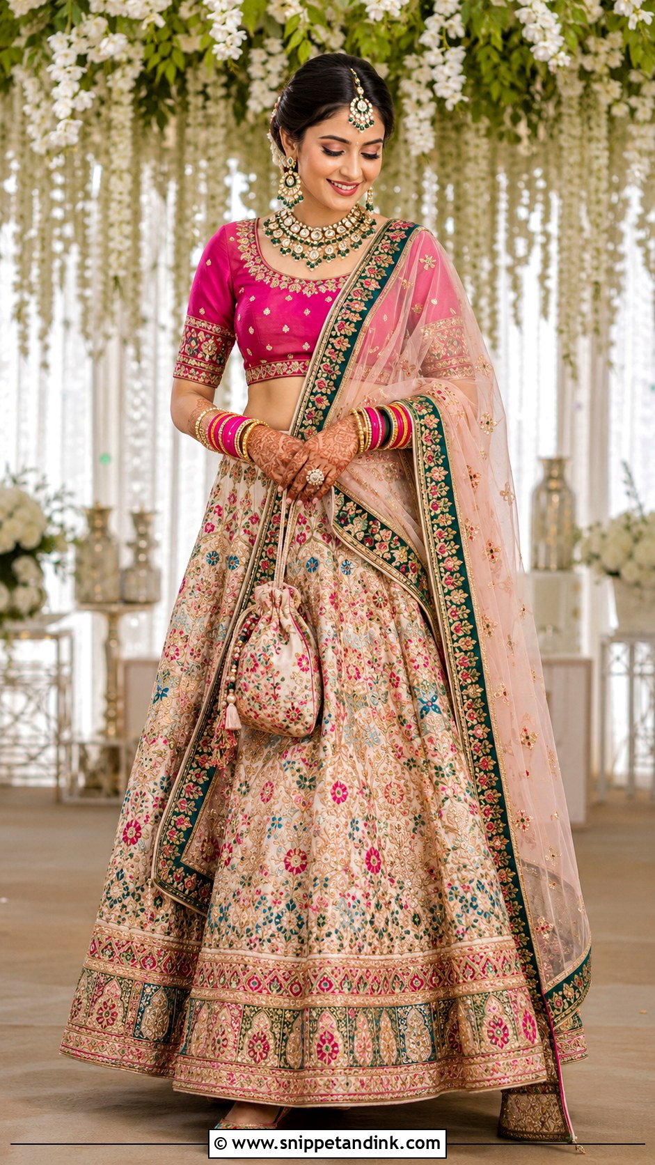 Multicolor Embroidered Bridal Lehenga - Snippet and Ink - 20 Bride Lahenga Design Ideas