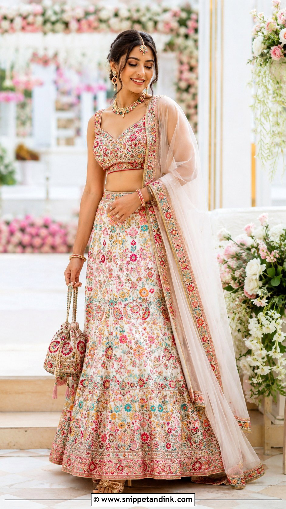Multicolor Embroidered Mermaid Bridal Lehenga - Snippet and Ink - 20 Indian Mermaid Wedding Dress Ideas