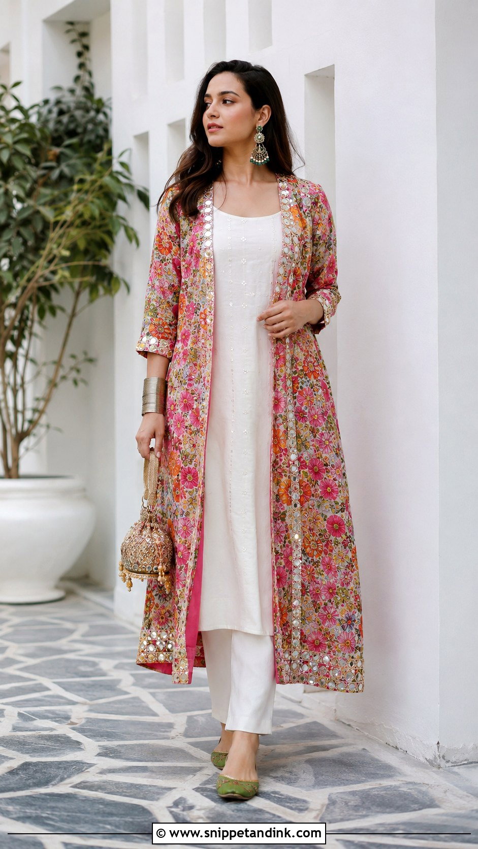 Multicolor Jacket Mehendi Suit - Snippet and Ink - 20 Mehendi Suits Mehndi Outfit
