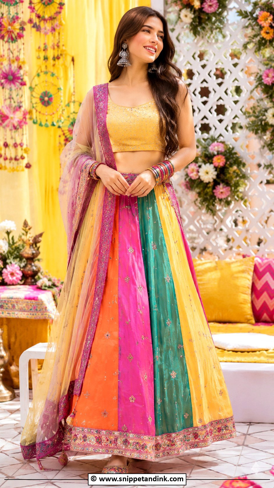 Multicolor Lehenga Dholki Outfit - Snippet and Ink - 30 Dholki Outfit Ideas