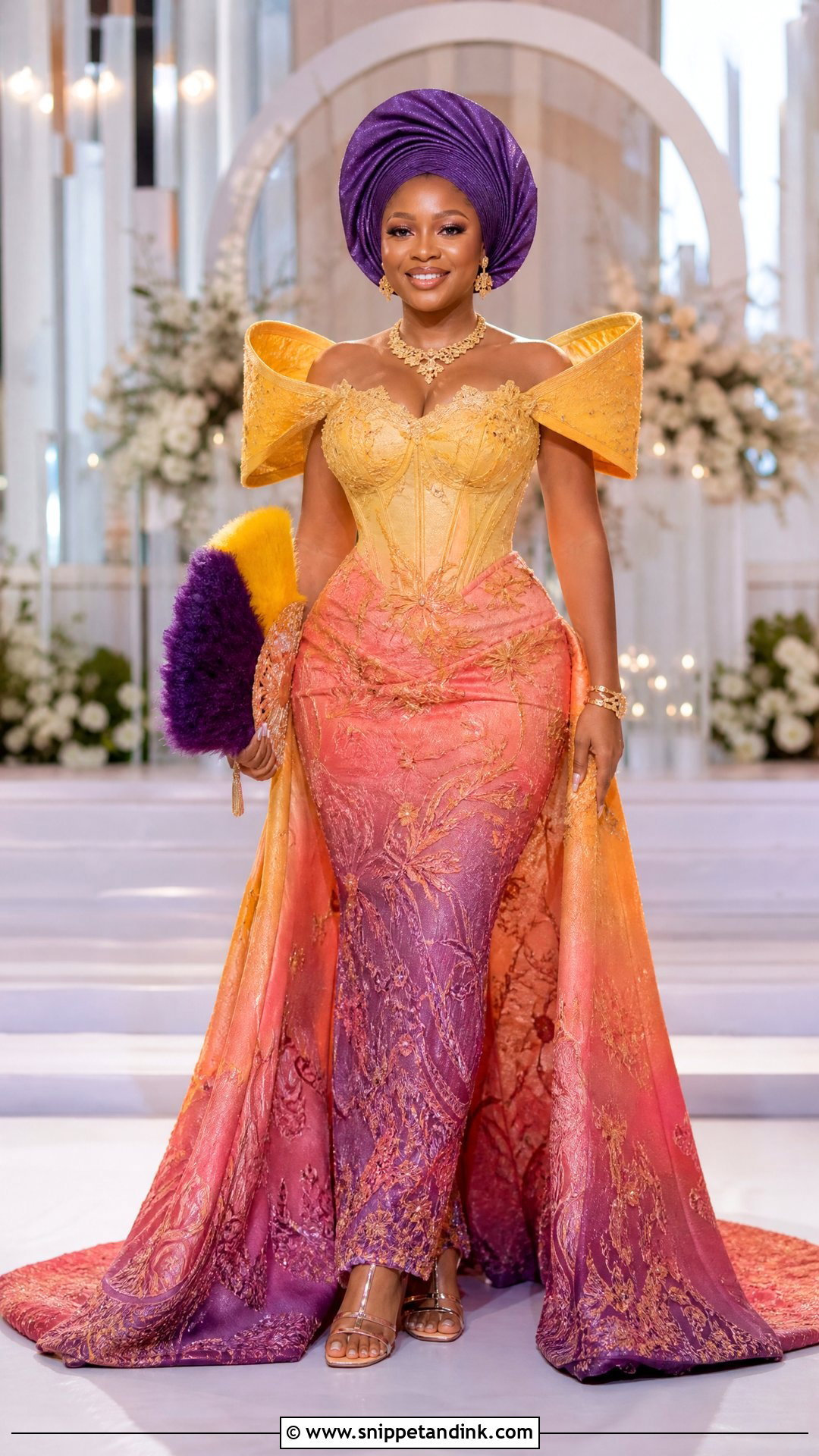 Multicolor Ombre Veekee James Traditional Wedding Dress - Snippet and Ink - 20 Veekee James Traditional Wedding Dress Ideas