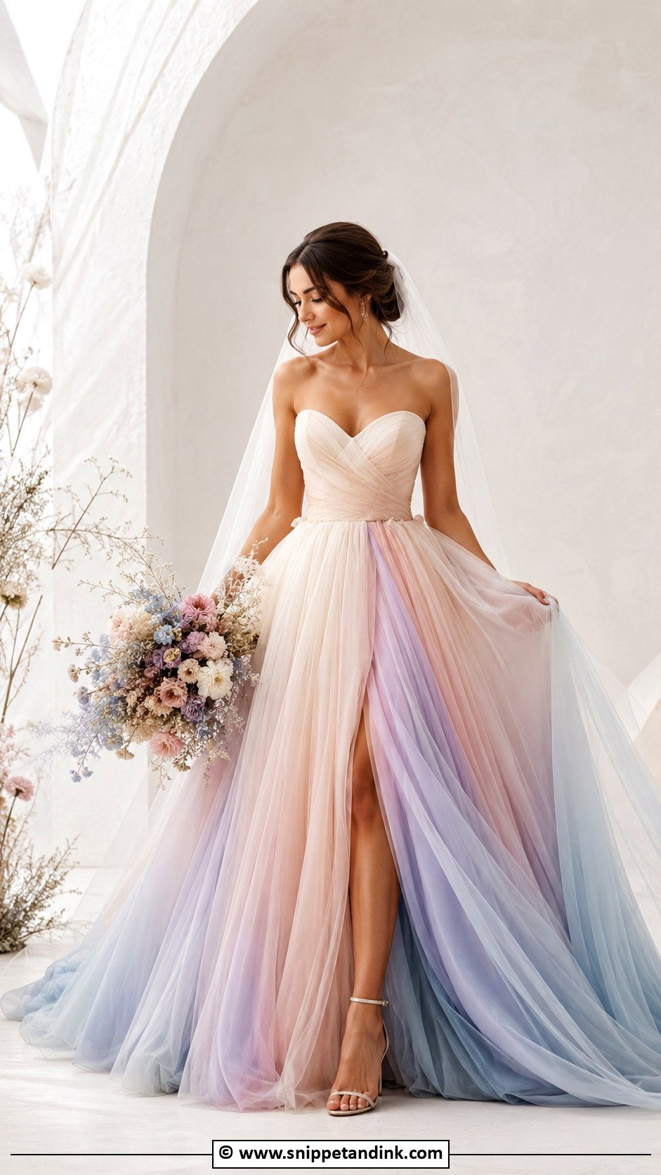 Multicolor Ombre Wedding Dress - Snippet and Ink - 25 Non Traditional Wedding Dress Colors