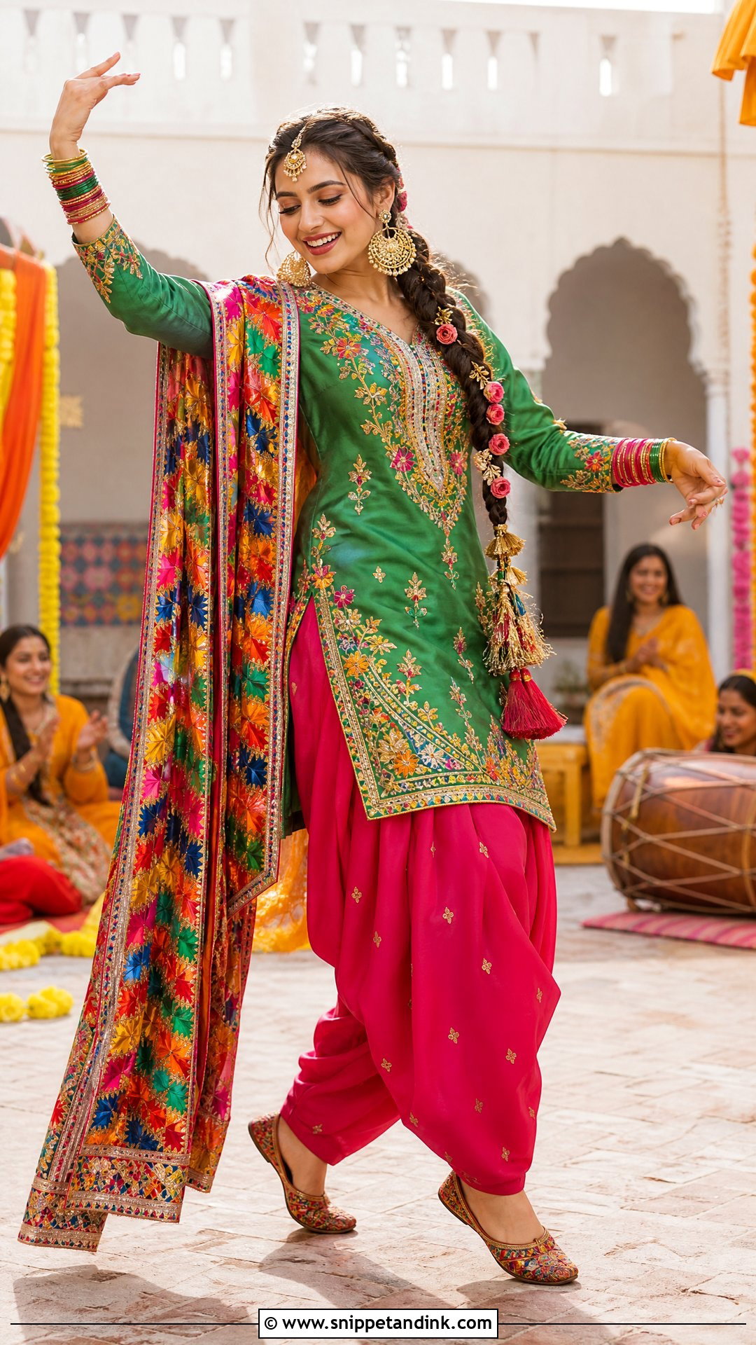 Multicolor Patiala Suit for Mehndi - Snippet and Ink - 20 Suit for Mehndi Function Ideas