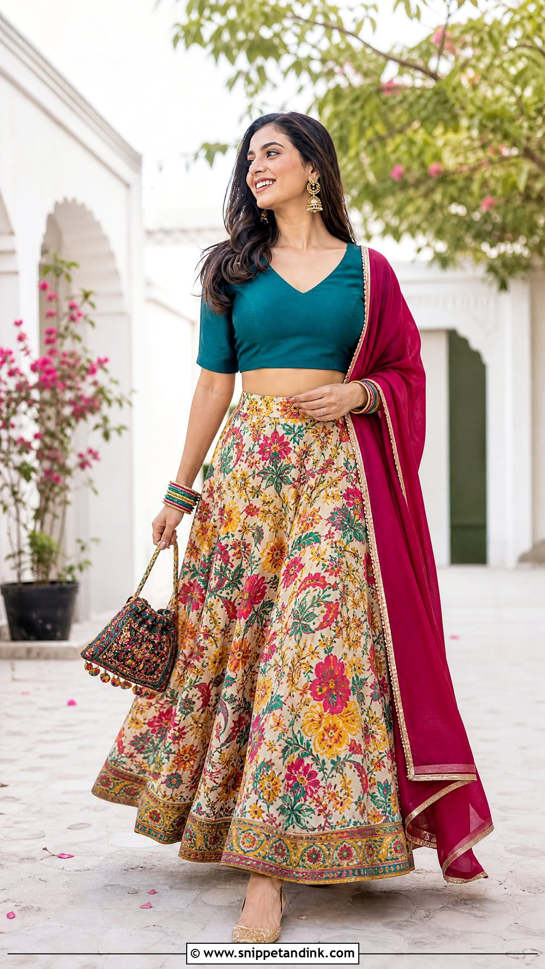 Multicolor Printed Party Lehenga - Snippet and Ink - 20 Party Lengha Ideas