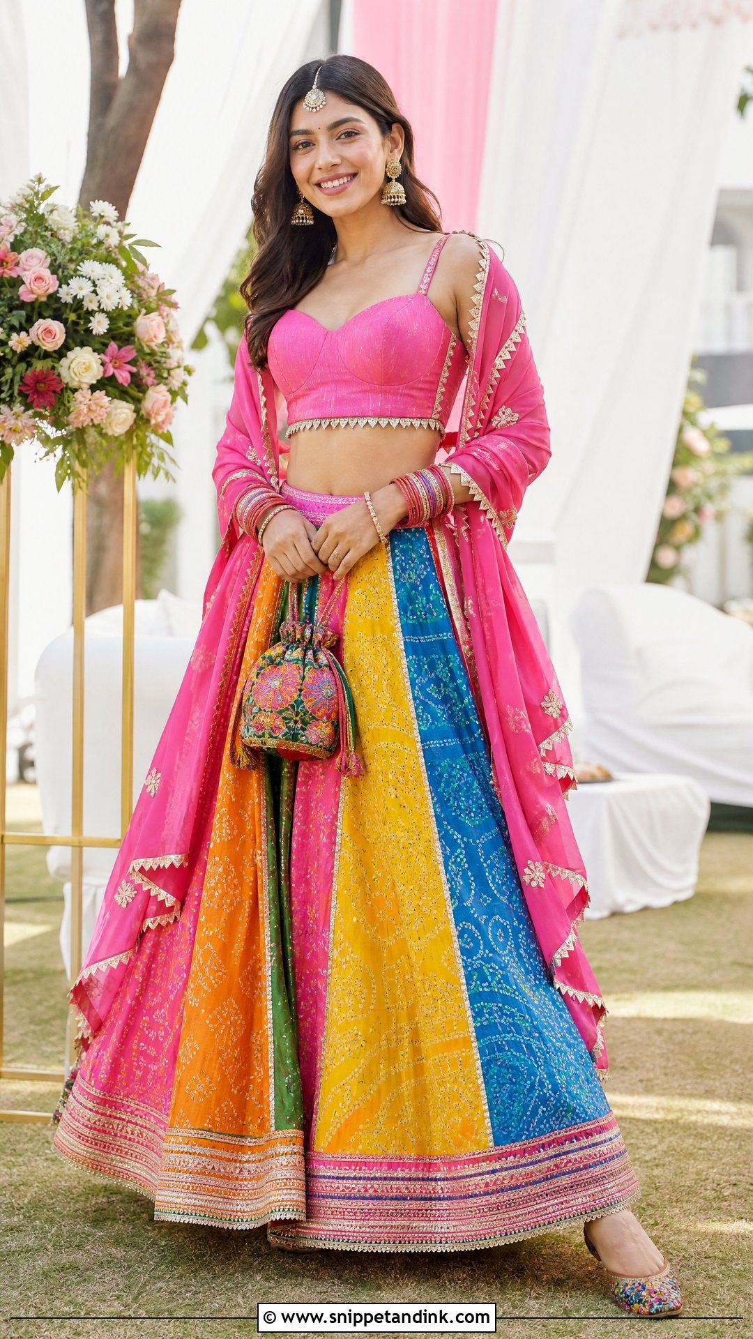 Multicolor Rajasthani Wedding Guest Lehenga - Snippet and Ink - 20 Rajasthani Wedding Dress Ideas