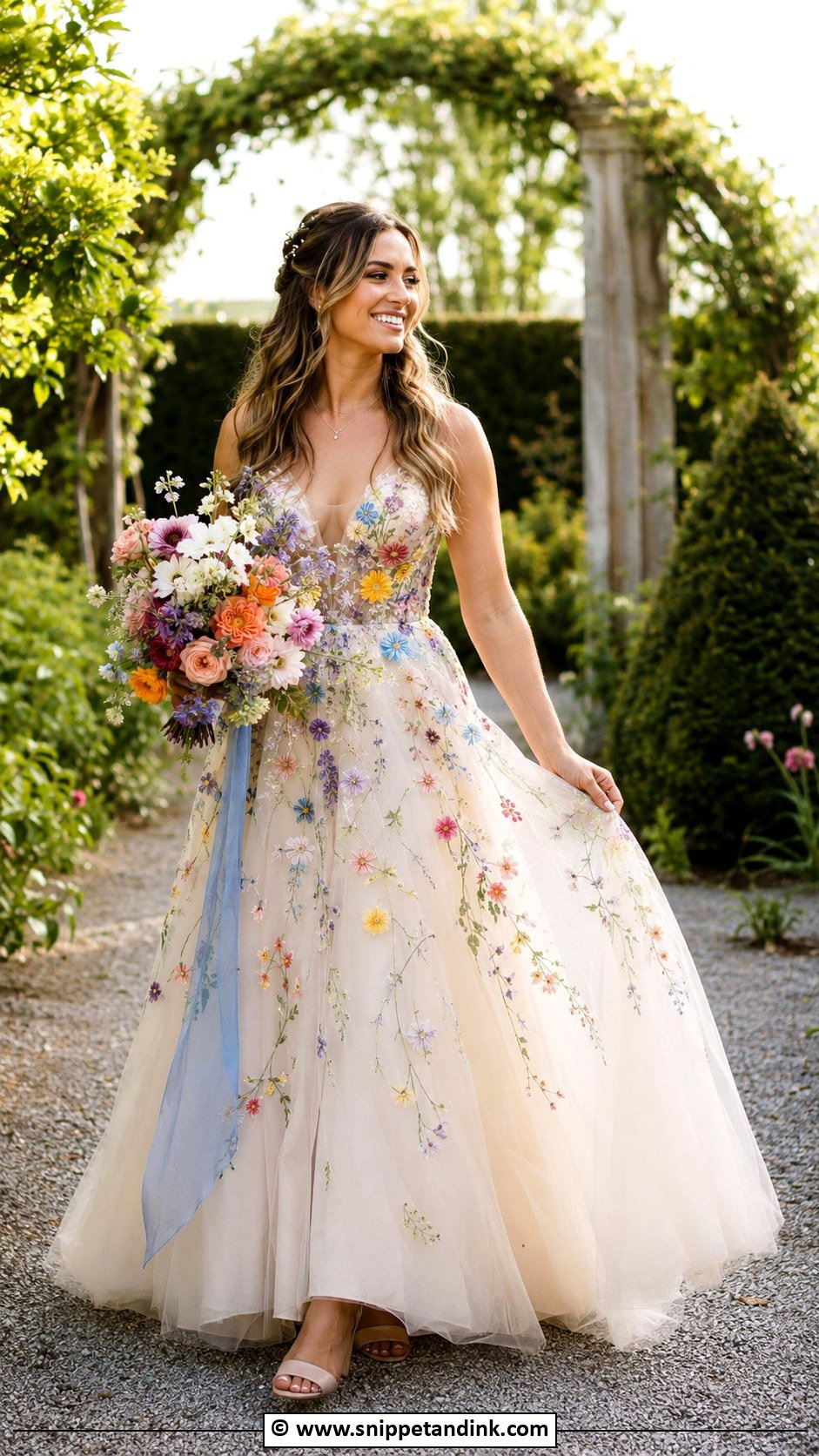 Multicolor Wedding Dress - Snippet and Ink - 25 Colourful Wedding Dress Ideas