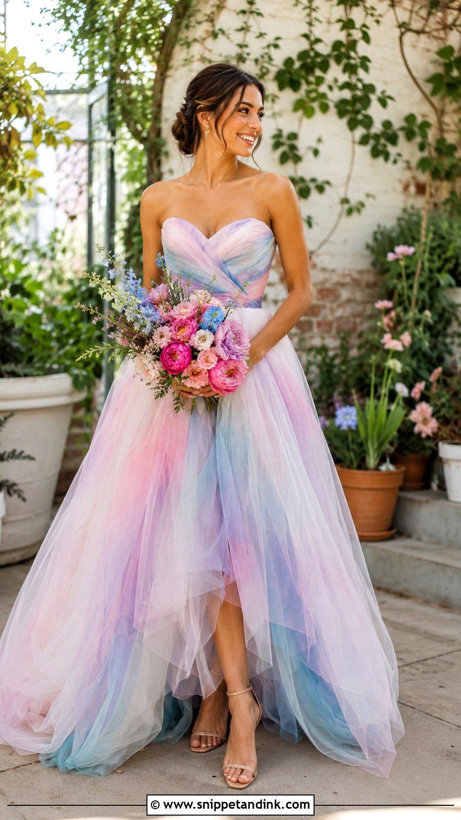Multicolor Wedding Gown - Snippet and Ink - 25 Colored Wedding Gowns