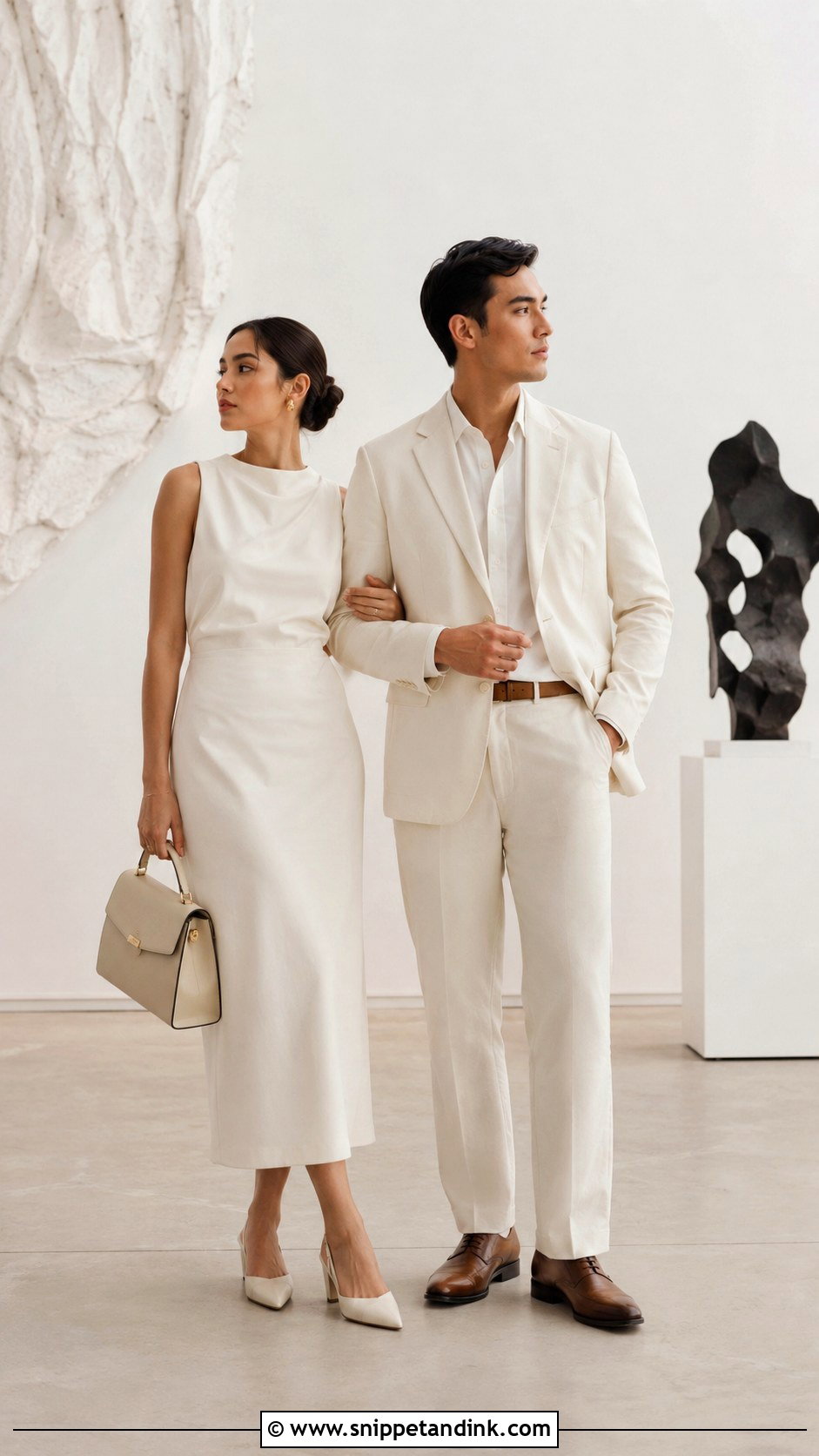Museum Prenup Monochrome Outfit - Snippet and Ink - 25 Prenup Outfit Ideas Philippines