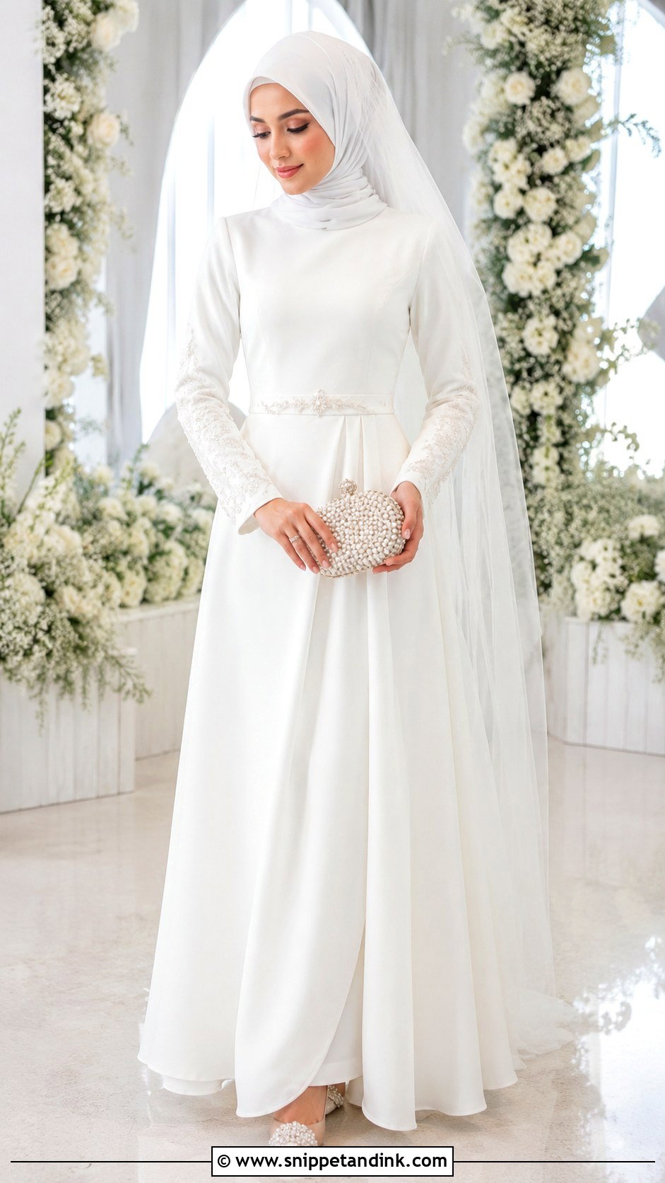Muslim Bridal Abaya Dress - Snippet and Ink - 30 Muslim Bridal Dress Ideas