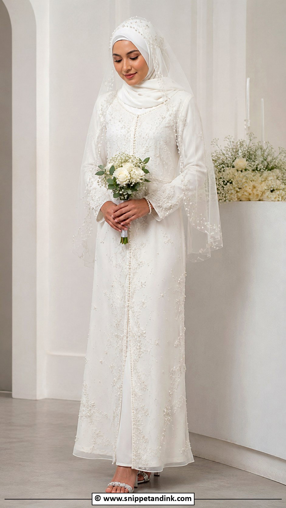 Muslim Bridal Abaya Dress - Snippet and Ink - 30 Muslim Bridal Ideas