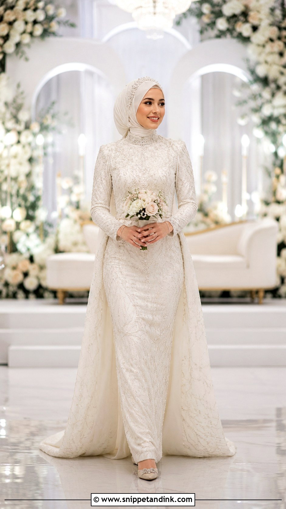 Muslim Bridal Reception Dress - Snippet and Ink - 30 Muslim Bridal Dress Ideas