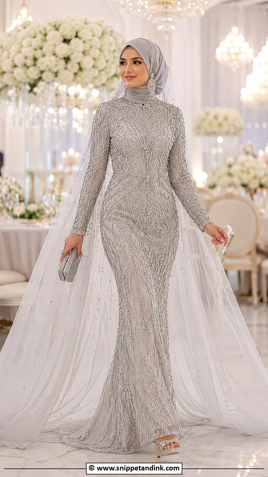 Muslim Bridal Reception Dress - Snippet and Ink - 30 Muslim Bridal Ideas