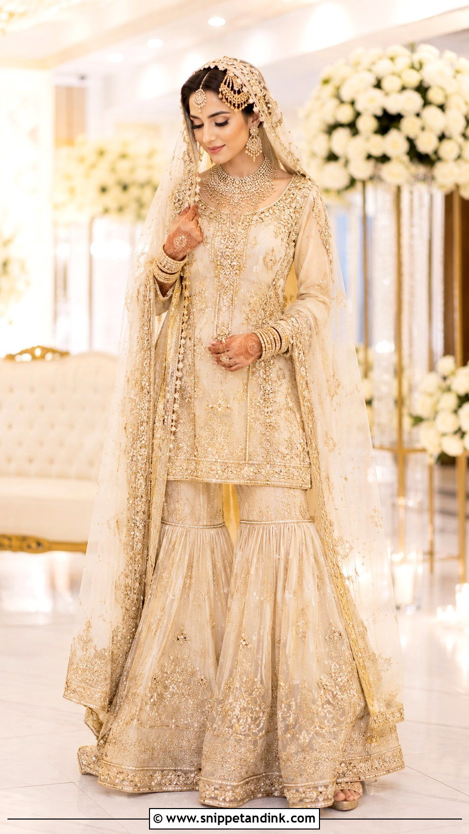 Muslim Bridal Sharara Look - Snippet and Ink - 25 Indian Bridal Outfits Wedding Day