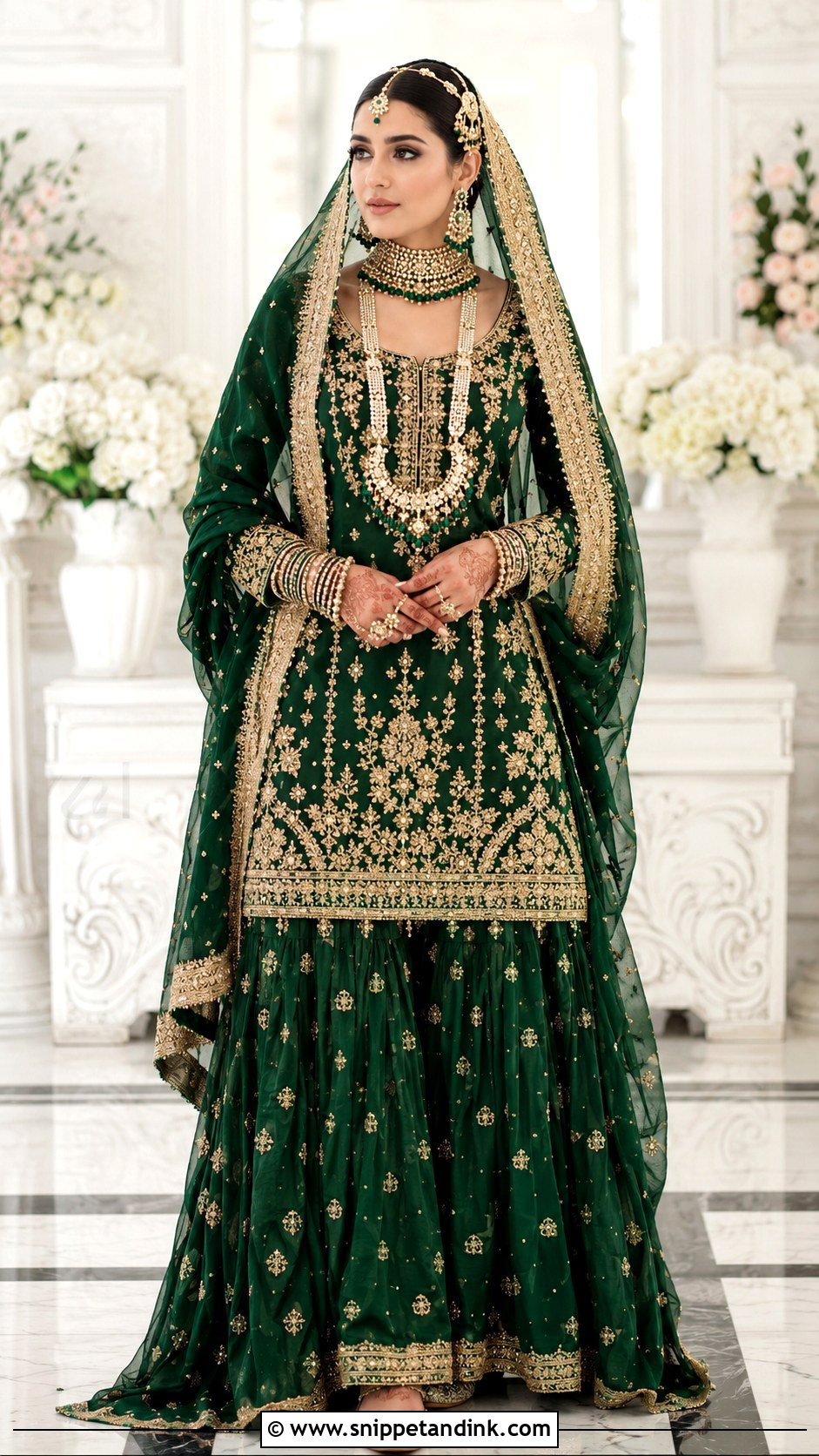 Muslim Bridal Sharara - Snippet and Ink - 20 Bridal Traditional Outfit Ideas