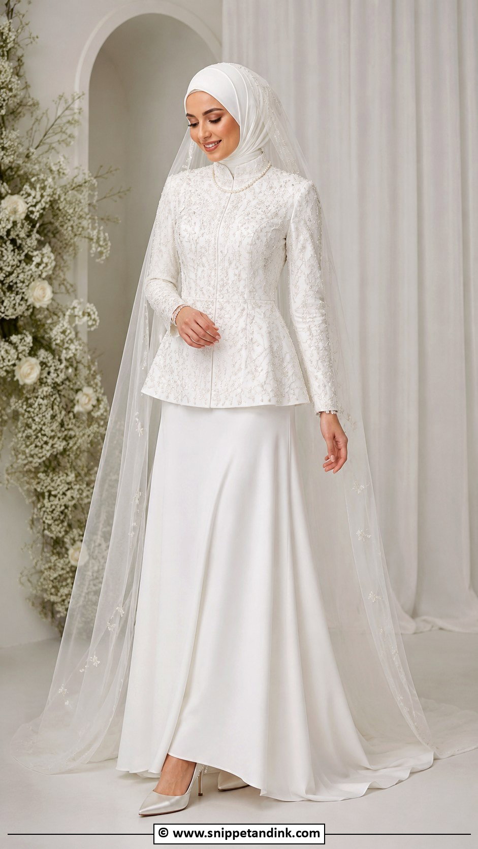 Muslim Bridal Two Piece Set - Snippet and Ink - 30 Muslim Bridal Ideas