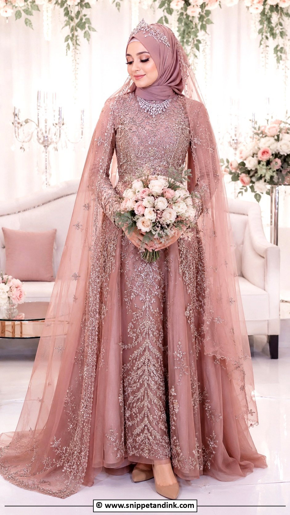 Muslim Bridal Walima Dress - Snippet and Ink - 30 Muslim Bridal Ideas
