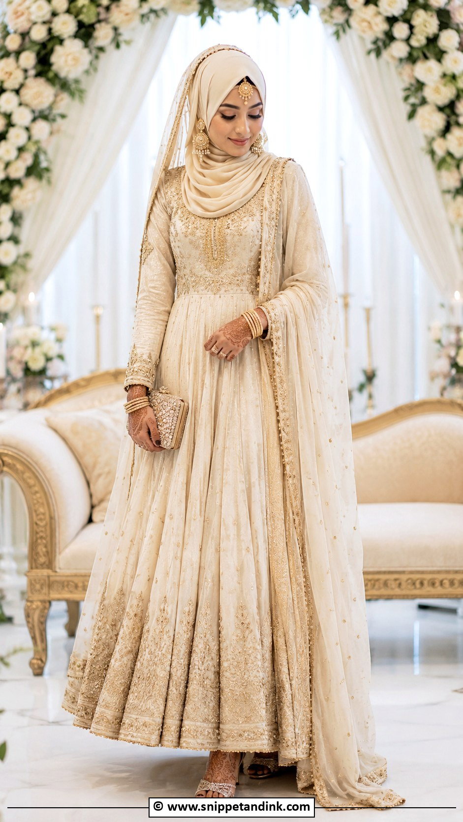 Muslim Bride Anarkali Dress - Snippet and Ink - 30 Muslim Brides Ideas