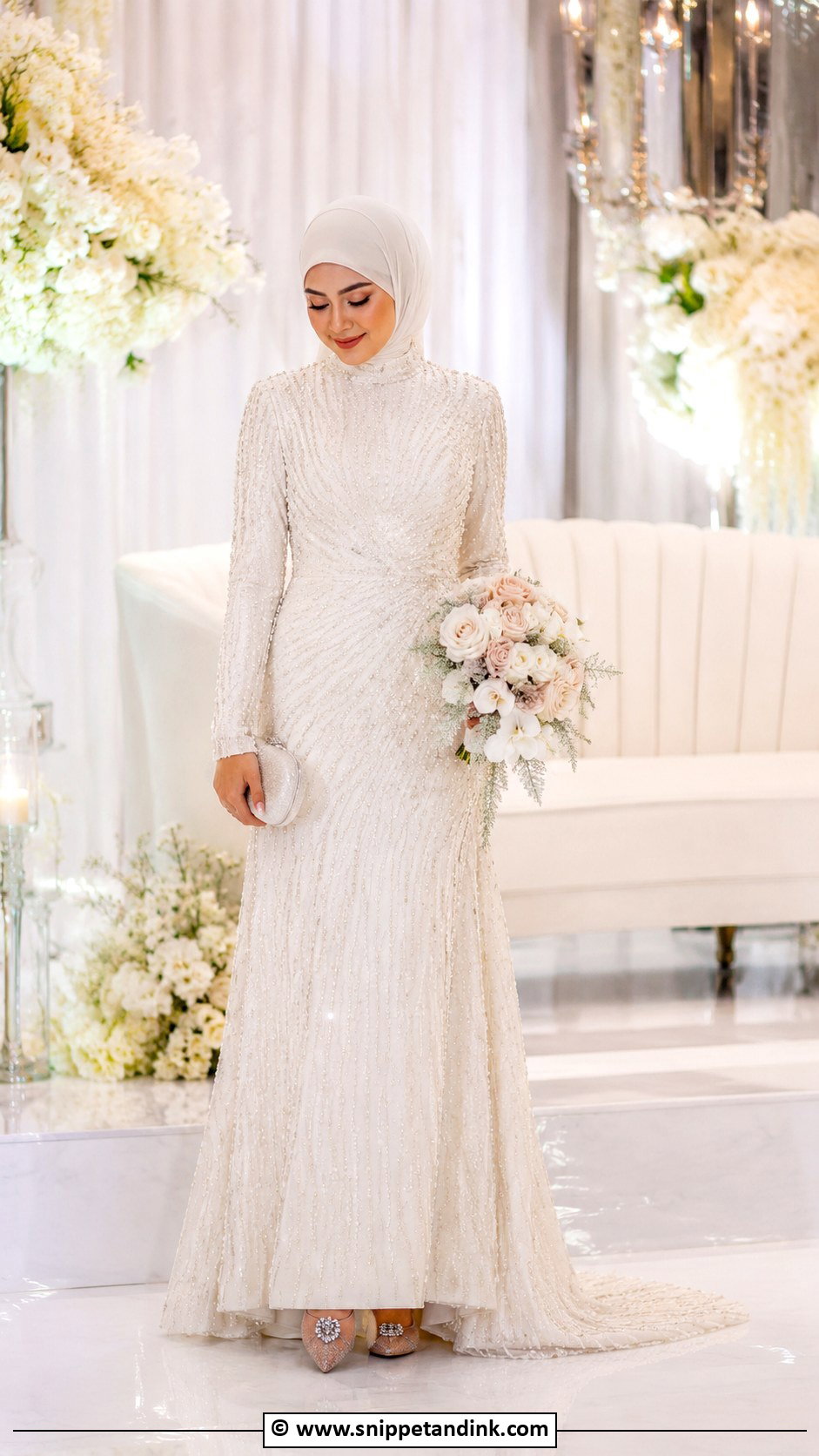 Muslim Bride Beaded Gown - Snippet and Ink - 30 Muslim Brides Ideas