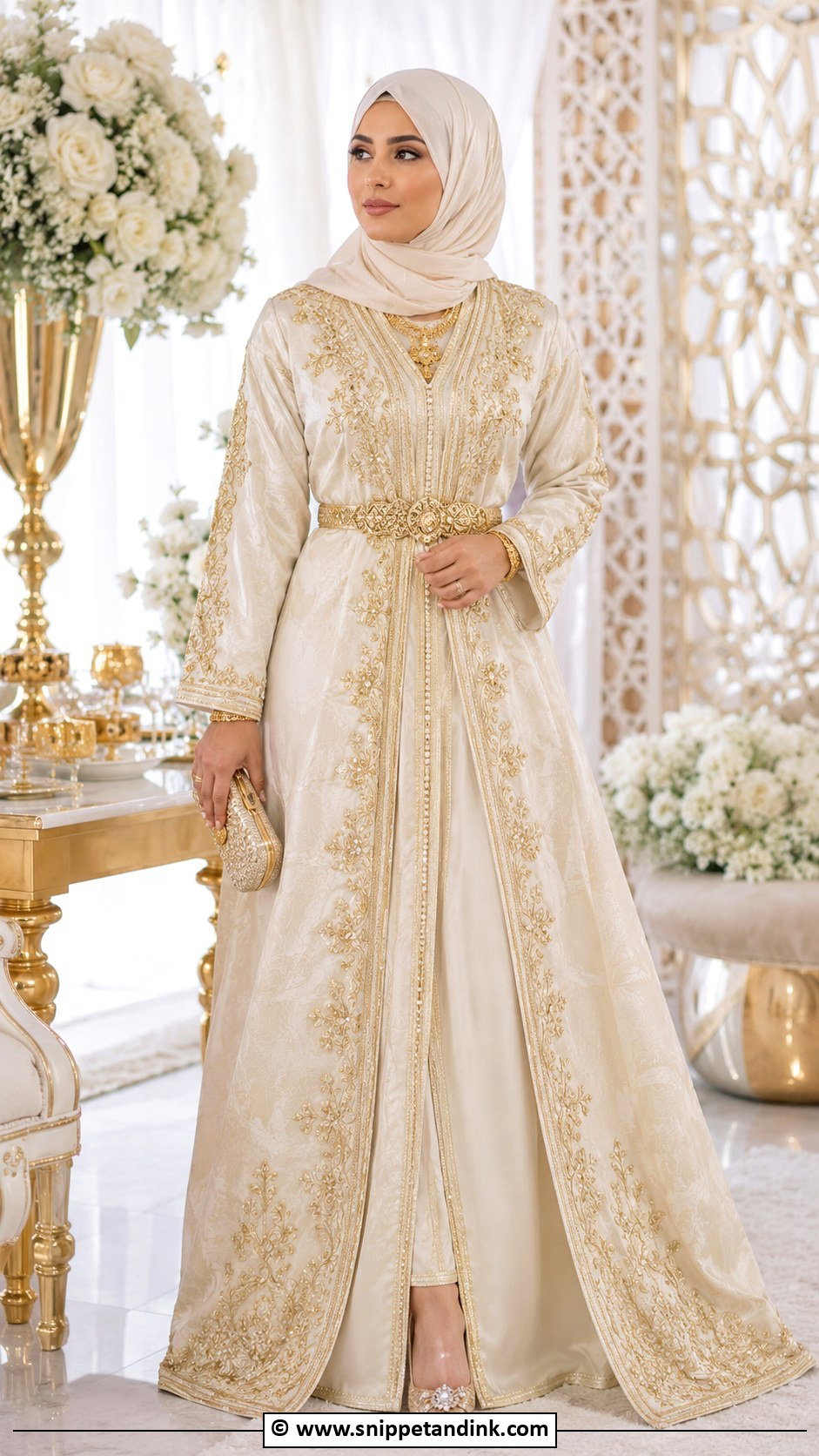 Muslim Bride Moroccan Caftan - Snippet and Ink - 30 Muslim Brides Ideas