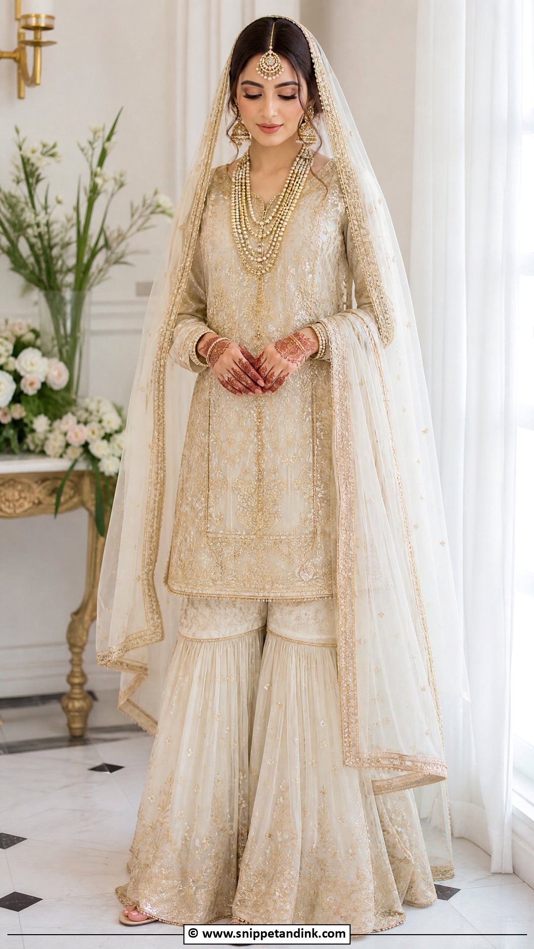 Muslim Bride Sharara Outfit - Snippet and Ink - 35 Indian Bride Ideas