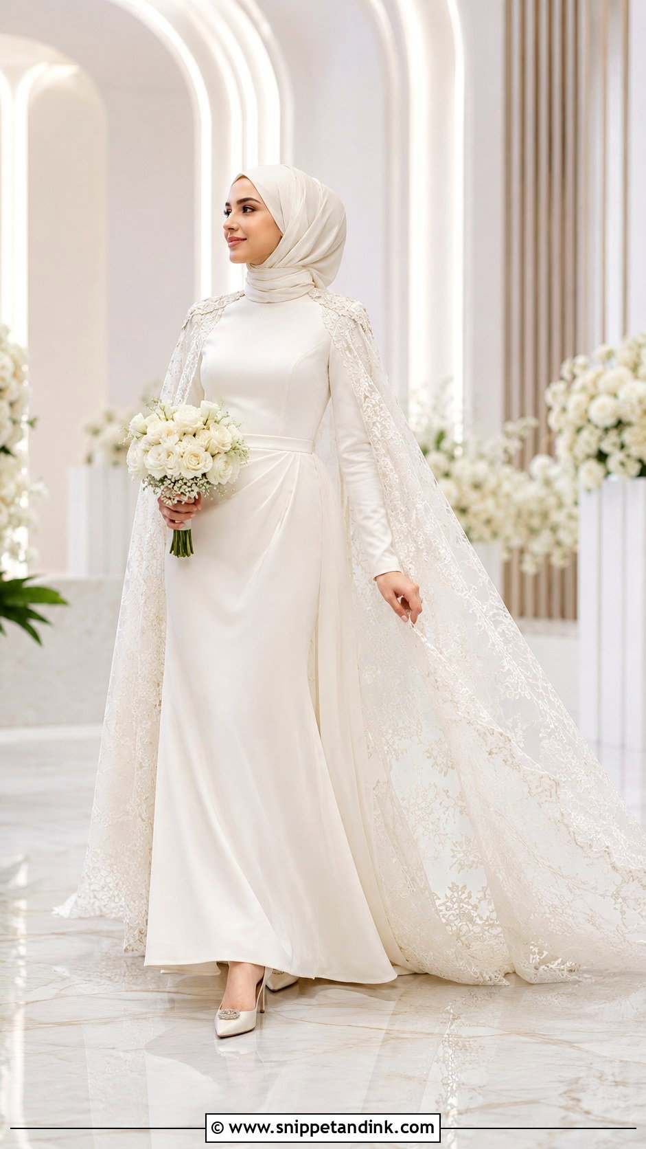 Muslim Wedding Dress With Cape - Snippet and Ink - 30 Muslim Wedding Dress Ideas