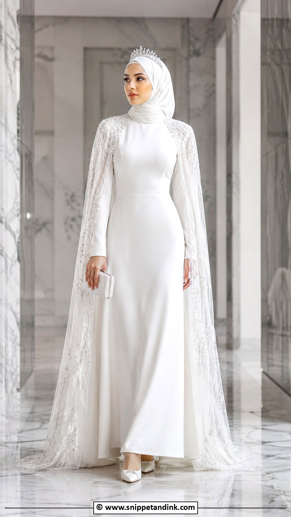 Muslim Wedding Dress With Cape - Snippet and Ink - 30 Muslim Wedding Dresses