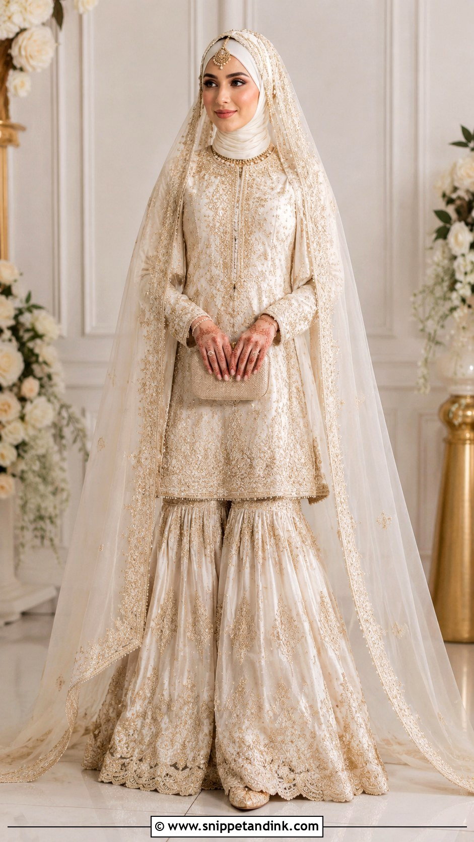 Muslim Wedding Dress With Gharara - Snippet and Ink - 25 Modern Muslim Wedding Dresses