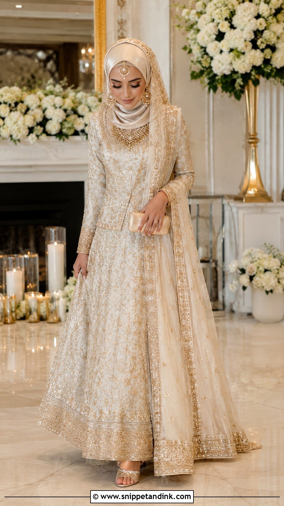 Muslim Wedding Dress With Lehenga - Snippet and Ink - 25 Modern Muslim Wedding Dresses