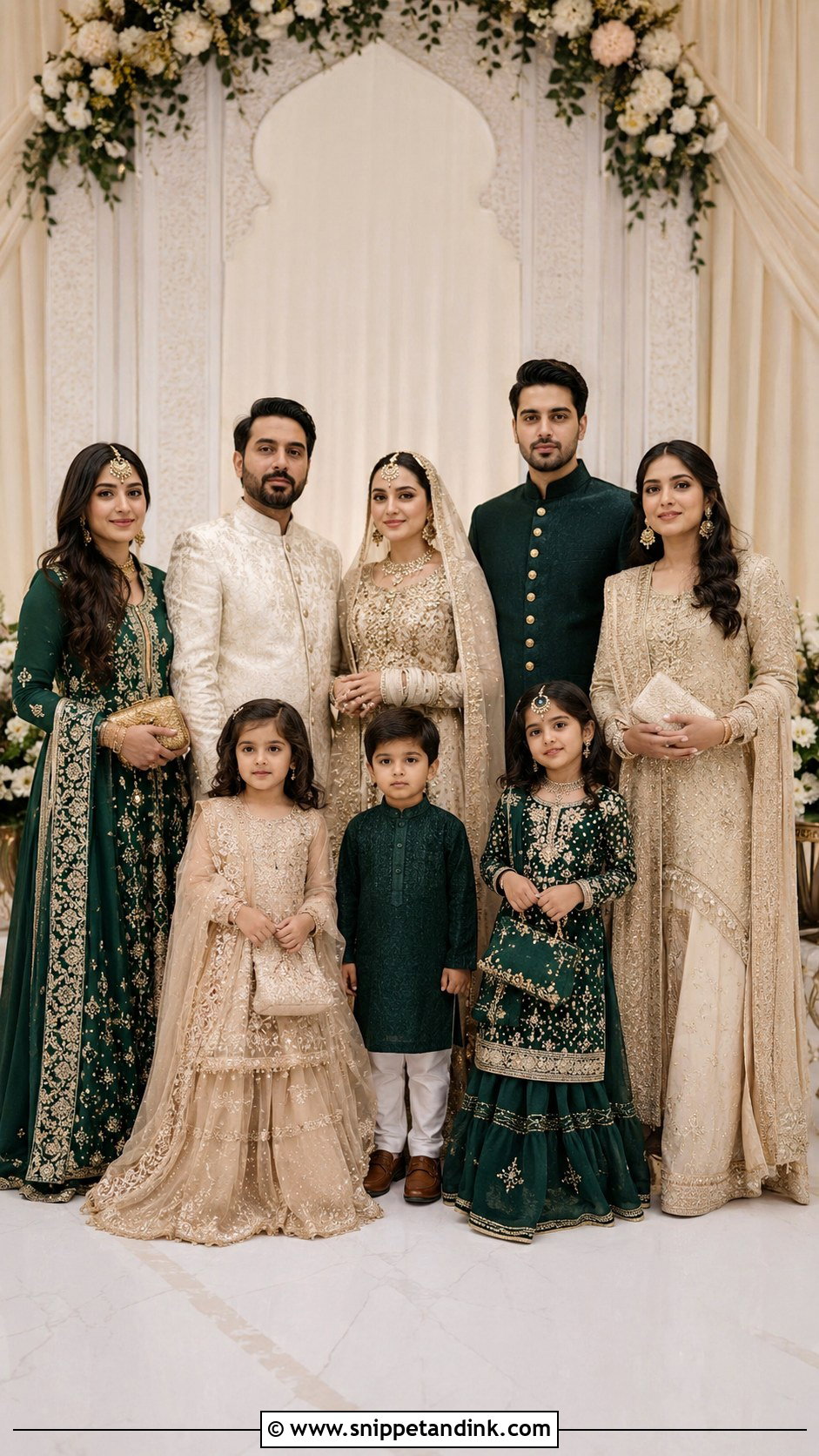 Muslim Wedding Family Outfits - Snippet and Ink - 25 Indian Wedding Family Matching Outfits