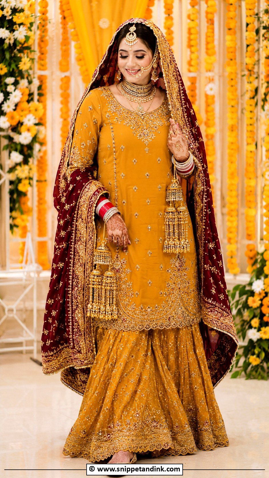 Mustard Bridal Suit - Snippet and Ink - 25 Bridal Suits Punjabi Sikh Bride