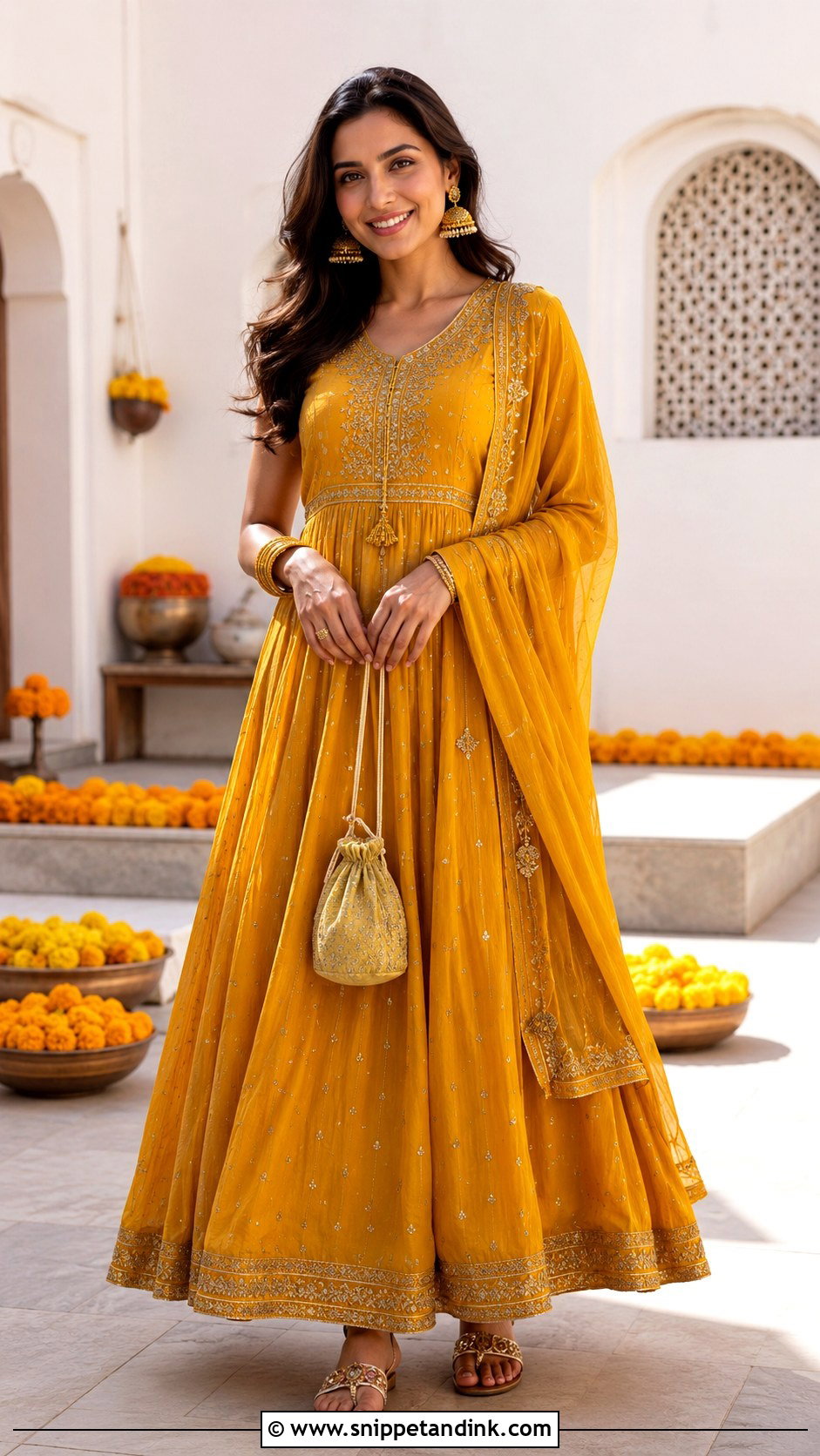 Mustard Dress For Haldi - Snippet and Ink - 25 Haldi Ka Dress Ideas
