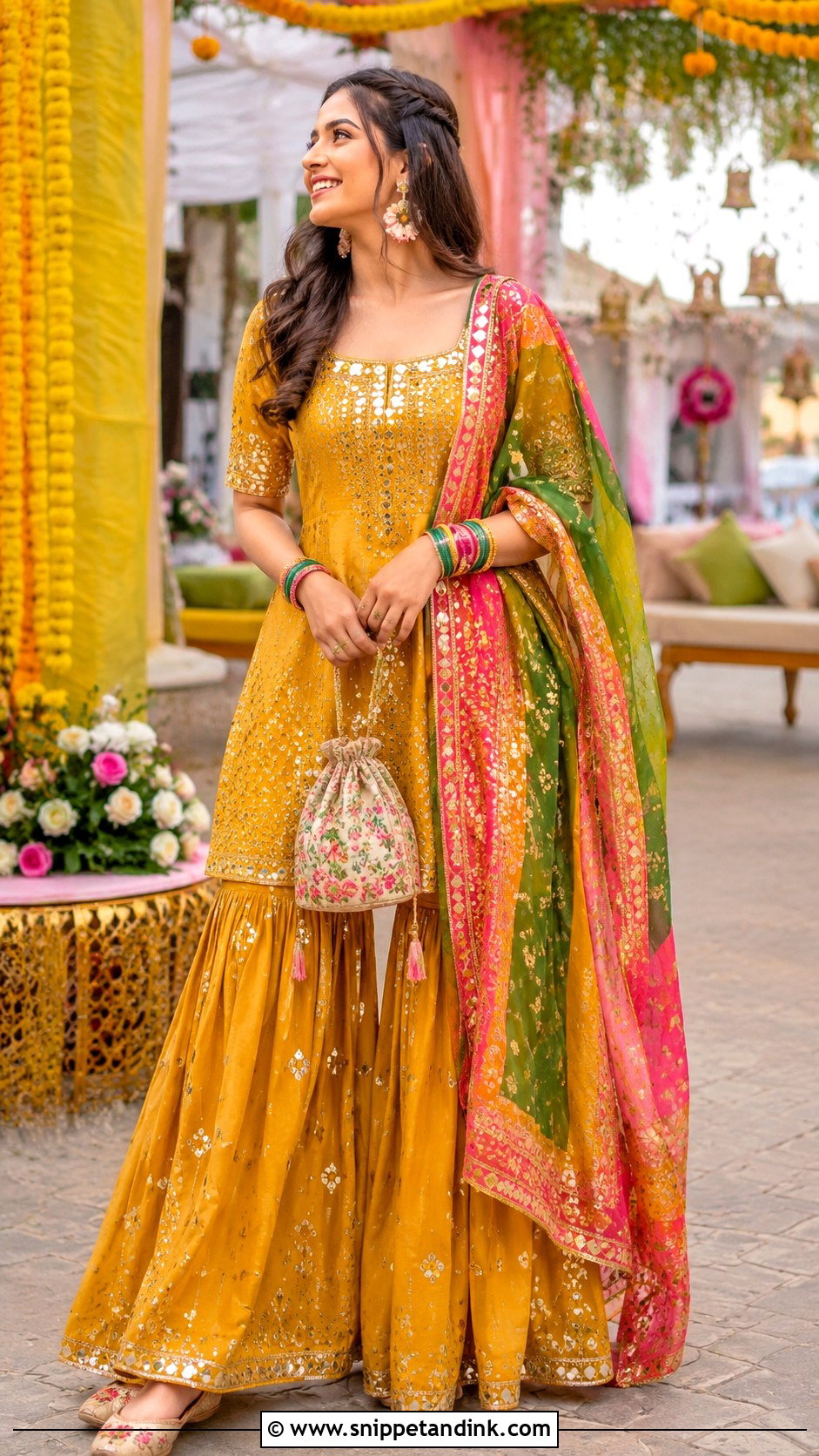 Mustard Mehndi Garara - Snippet and Ink - 20 Garara for Wedding Ideas
