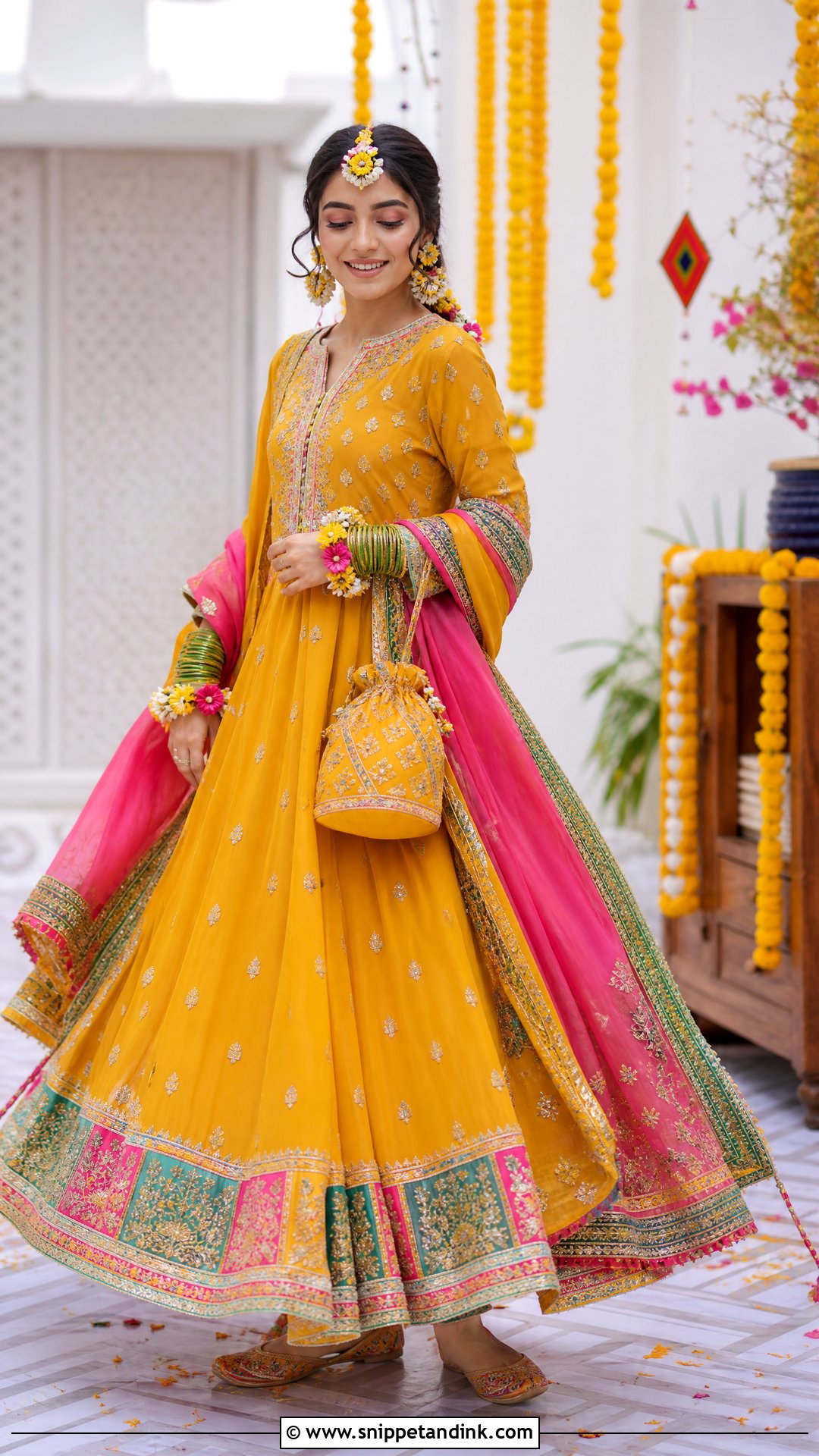 Mustard Pakistani Bridal Lehenga Choli - Snippet and Ink - 20 Pakistani Bridal Outfits