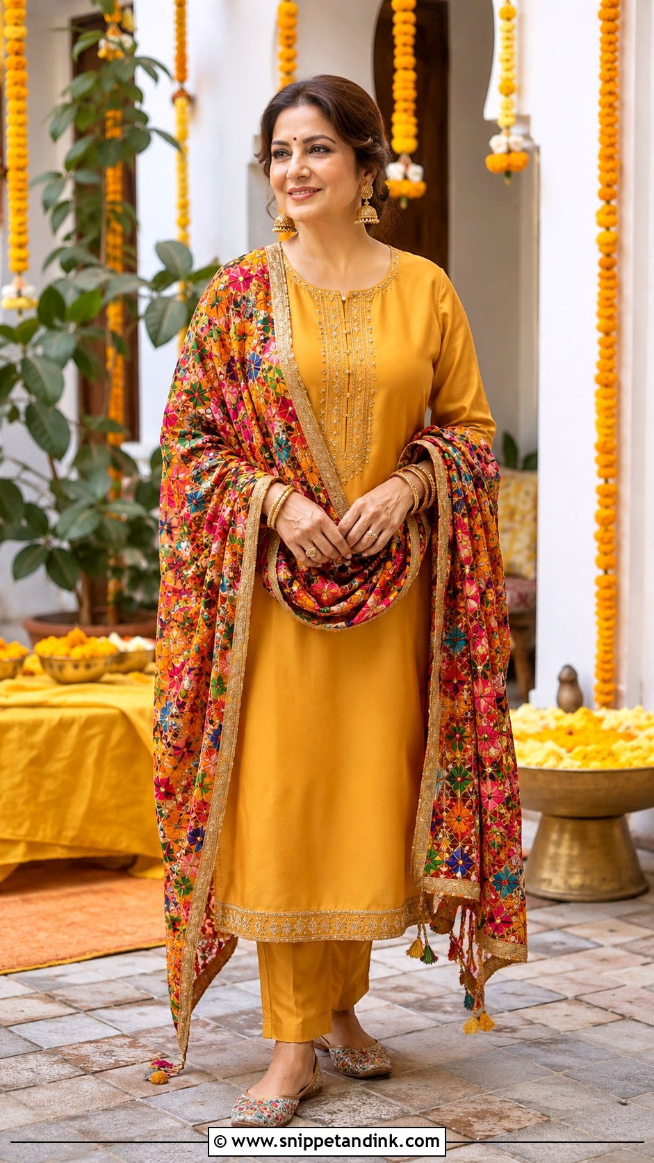 Mustard Salwar Suit Haldi Dress - Snippet and Ink - 20 Haldi Wedding Dress Ideas
