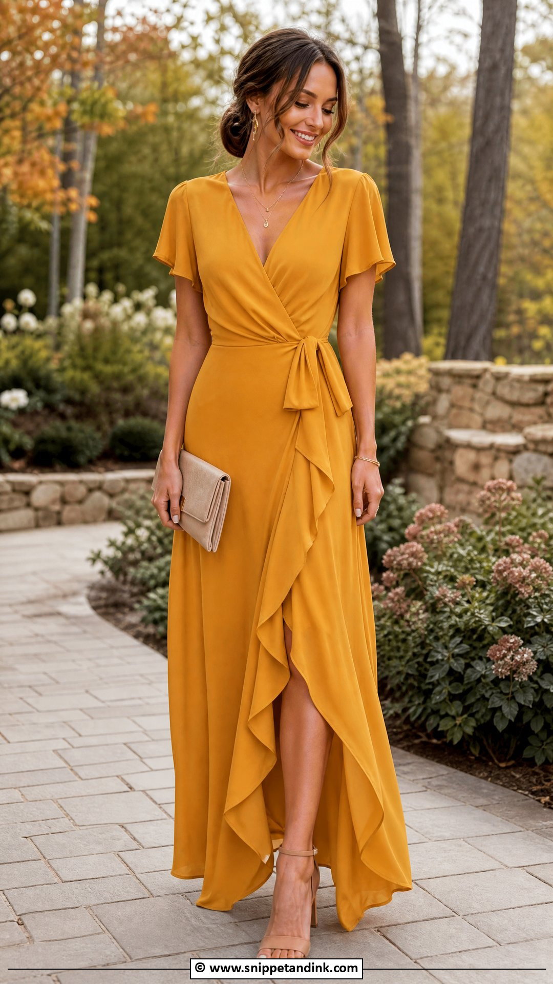 Mustard Yellow Maid Of Honour Dress - Snippet and Ink - 35 Maid of Honour Dresses
