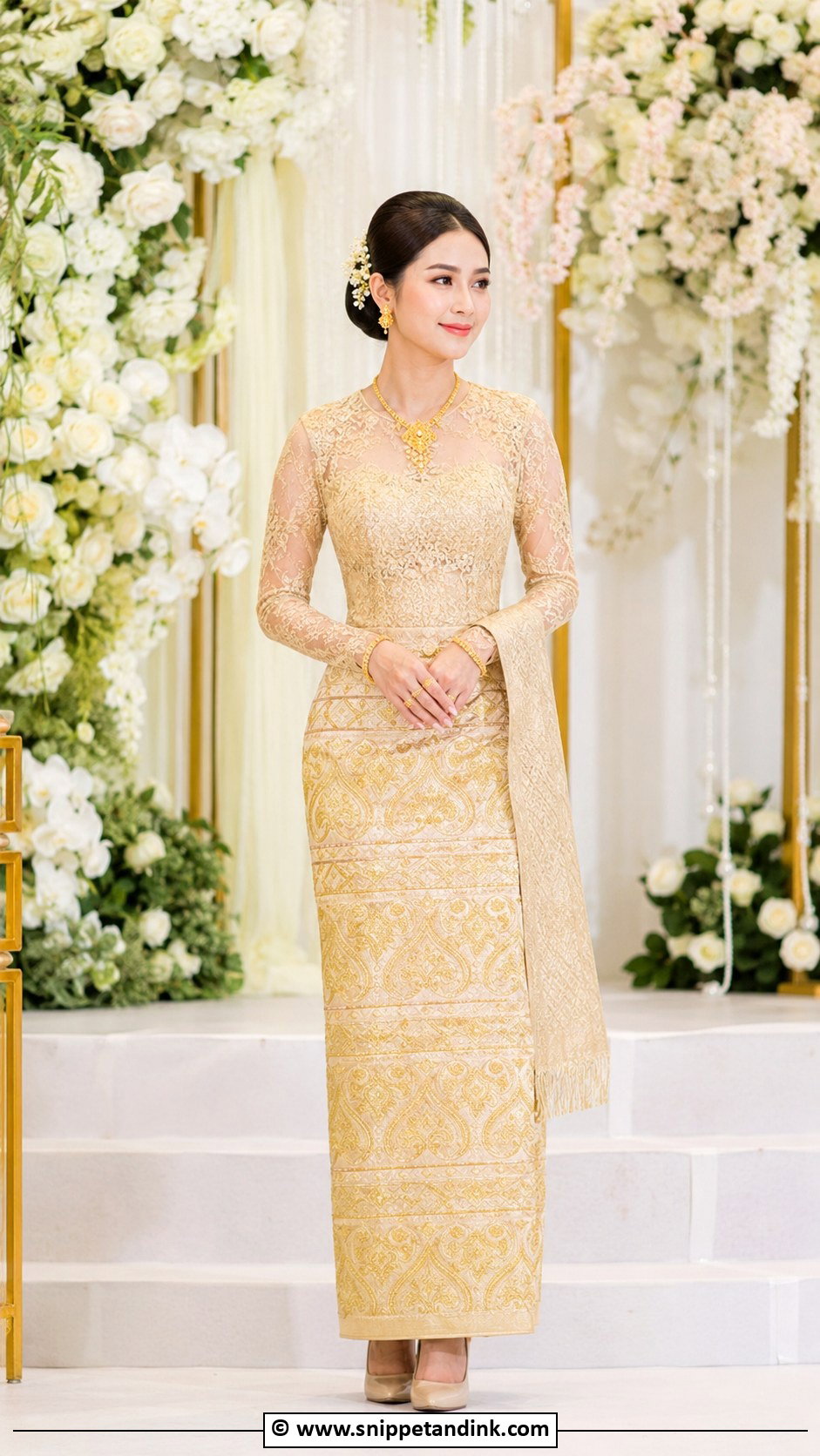 Myanmar Wedding Dress With Long Sleeves - Snippet and Ink - 25 Myanmar Wedding Dress Ideas