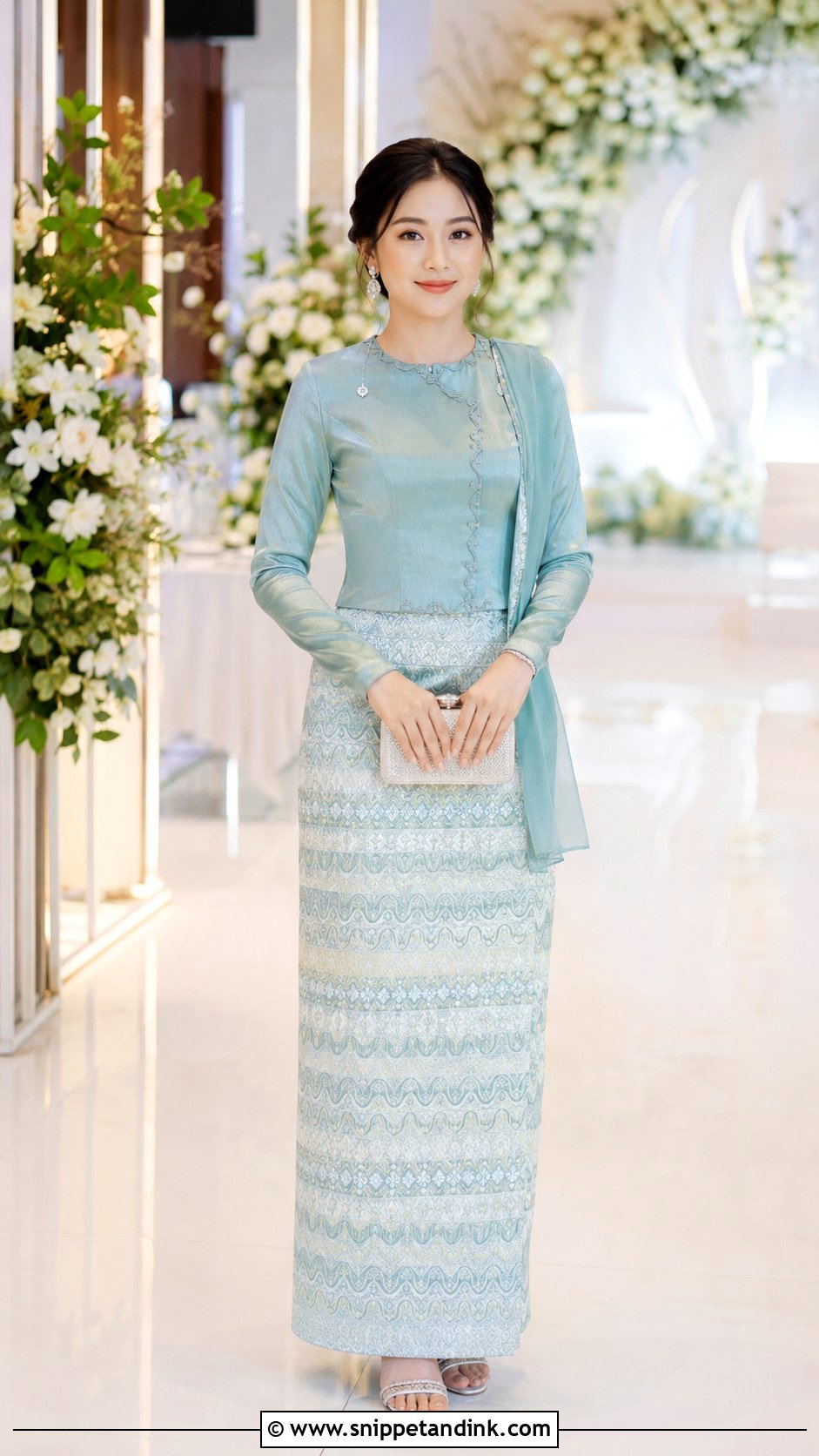 Myanmar Wedding Dress With Reception Outfit - Snippet and Ink - 25 Myanmar Traditional Wedding Dress Ideas
