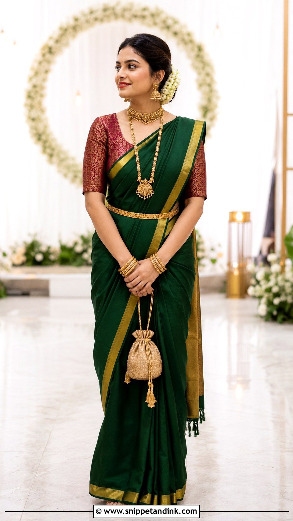 Mysore Silk Brahmin Bridal Look - Snippet and Ink - 20 Brahmin Wedding Brides Ideas